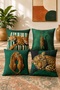 Sleeping Leopards Patterned 4-Piece Throw Pillow Cover Set - 2