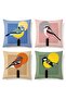 Abstract Girls Patterned 4-Piece Throw Pillow Cover Set - 3