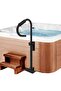 Hot Tub Handrails, 18"-48" Adjustable Height SPA Handrail with 360 Swivel Option& Non-Slip Handle, 600 LBS SPA Side Handrail Slide Under Mount Base for Indoor & Outdoor