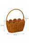 Large Beach and Picnic Basket with Woven Design – Decorative Wicker-Look Carrying Basket with Lid - 6