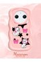 Redmi A3 Pro Compatible Case Camera Protector Pink Silicone Couple Phone Case Character Pattern - 2