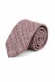 Burgundy White Classic Linen Tie Kk13876 - 5