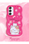 Samsung Galaxy A16 Compatible Case Camera Protector Red Silicone Couple Phone Case Cat Pattern - 2