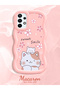 Samsung Galaxy A73 Compatible Case Camera Protector Pink Silicone Couple Phone Case Cat Pattern - 2