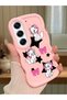 Tecno Camon 40 Compatible Case Camera Protector Pink Silicone Couple Phone Case Character Pattern