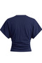 Women's Bat Sleeve Blouse Basic Waist-Seat Crop Blouse - 2