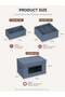 SOTEN 5 Pcs Foldable Storage Boxes, Drawer & Closet Organizer with Grids & Dividers for Underwear, Socks, Bras, and Multi-Functional Space Saving Storage - 5