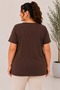 Women's Plus Size Casual Blouse - Square Neck Short Sleeve Blouse - 2