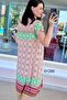 V-Neck Viscose Dress 6Y286 - 2