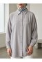 Front Robe Detailed Tunic-Light Gray - 2