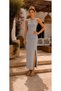 Women's Long Summer Dress with Slit Detail - 3