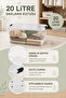 4-Piece 20Lt Lockable Lid Storage Box - Multi-Purpose Cabinet Organizer Elora Organizer Box Transparent - 3