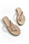 Costa Beige Flat Sole Flip-Flop Women's Slippers