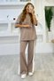 Soft Touch Modal Fabric Striped Detailed Slit Suit - 2