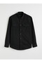 Black Regular Fit Men's Jean Shirt - 8
