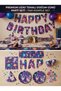 Purple Colorful Space Themed Banner Birthday Decoration - 3