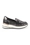 Women's Genuine Leather Anaconda Patterned Beige Cream Comfort Sneaker - 2