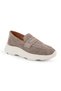 Women's Genuine Leather Comfort Sneaker Thick Sole Lace-Up Casual Shoes
