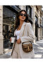 حقيبة يد وكتف نسائية بحزام سلسلة ذهبية قابلة للقفل - 4