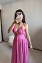Pink Seashell Detailed Midi Dress - 5