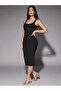 Square Neck Knitwear Midi Dress - 2