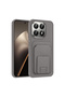 Xiaomi 15t Case with Card Holder and Stand, Camera Raised Silicone Omsy