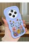 Redmi 14C Compatible Case Camera Protector Blue Silicone Couple Phone Case Floral Pattern