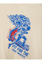 Nevavm Oval Collar Printed Boys' T-Shirt with Difference - 2