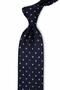 Dark Navy Blue Polka Dot Pattern Italian Silk Tie Ik2516 - 2