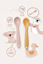 2-Pack Soft Tip Silicone Feeding Spoon with Teething Feature - Baby Feeding Spoon-Orange/Pink - 4