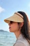 Women's Straw Visor Hat Wide Brim Adjustable Summer Sun Visor