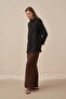 Black-Oversize Tencel Linen Shirt - 2