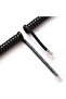 RJ9/RJ22 4C 1.5 Meter Spring Type Telephone Cord Cable-Black - 2