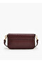 Woven Textured Crossbody Bag with Button Closure - 5