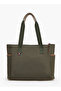Suede Tote Bag with Zip Closure - 4
