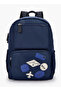 Logo Print Backpack with Padded Straps