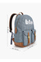 Logo Print Backpack with Adjustable Shoulder Straps - 5