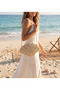 Hand Knitted Pearl-Embellished Mussel Straw Bag - Light Straw Oyster Model Women's Shoulder & Hand Bag Summer Beach Bag - 2