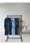 Women's Denim Fabric Embroidered Front Oversize Shirt and Pants Set - 8