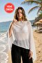 Women's Asymmetrical Transparent Knitwear Cape Poncho