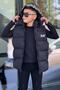 Boy's Printed Detachable Hooded Puffer Vest 3017 - 3