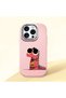 Pink Silicone Case Compatible with iPhone 15 Pro with Shock-Absorbing Camera Protections