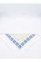 Women's White Blue Crochet Hair Bandana - 2