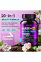 Biotin Collagen Keratin Booster with Hyaluronic Acid Msm Inositol Astaxanthin 60 Caps - 2