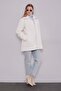 Ecru Sequin Pattern Midi Coat - 2
