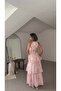 Flounce Floral Patterned Dress - 3