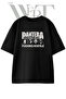 Pantera Design Printed Unisex Black Oversize T-Shirt