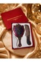 Luxury Gift Boxed Ottoman Palace Collection Antique Copper Stone Embroidered Hand Mirror and Comb Set