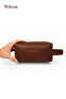 Vegan Leather Waterproof Large Volume Men's Hand and Portfolio Shaving Bag