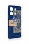 Redmi Note 13 4g Compatible Blue Ethnic Carpet Pattern Silicone Case - 4